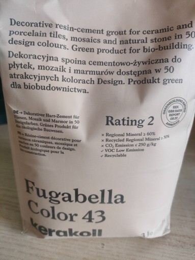 Zdjęcie oferty: Kerakol fuga hybrydowa Fugabella Color 43 3 kg