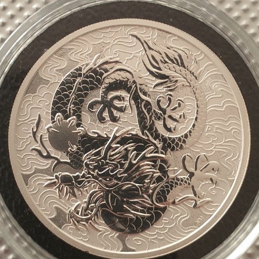 Zdjęcie oferty: Moneta srebrna. SINGLE DRAGON