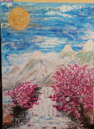 Zdjęcie oferty: Obraz dekor płótno Mountain Sakura 