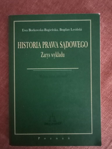 Zdjęcie oferty: Historia prawa sądowego Borkowska, Lesiński