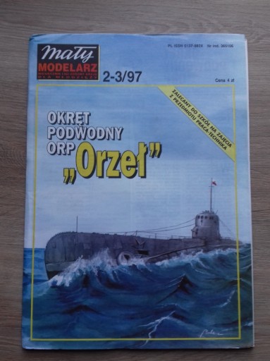 Zdjęcie oferty: Mały Modelarz 1997/2-3 okręt podwodny "Orzeł"