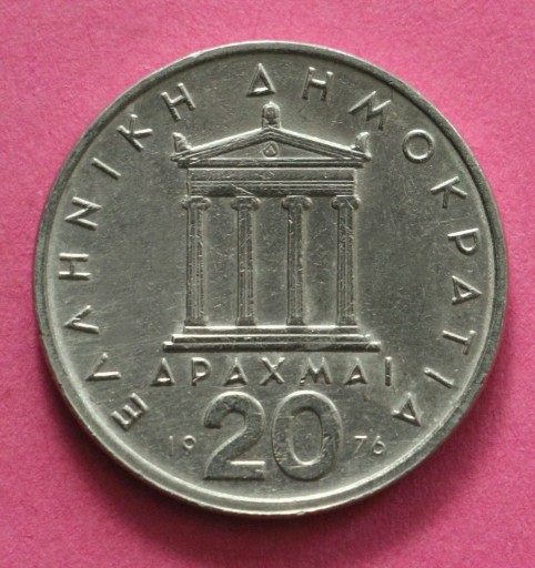 Zdjęcie oferty: GRECJA 20 DRACHM 1976