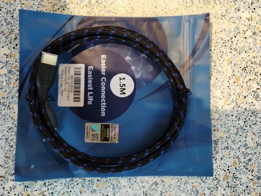 Zdjęcie oferty: Kabel HDMI 8K ELASTYCZNY OPLOT 1,5m