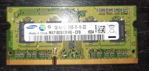 Zdjęcie oferty: Pamięć RAM Samsung 1GB 1R8 PC3 8500S