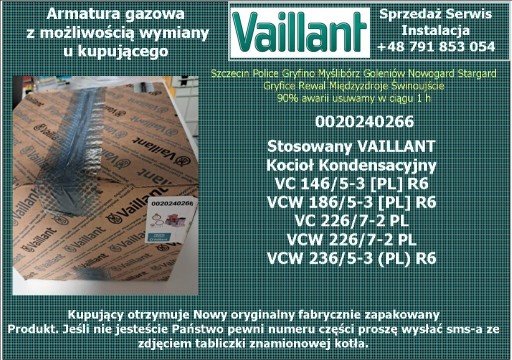 Zdjęcie oferty: Armatura gazowa Vaillant 0020240266 zespół gazowy