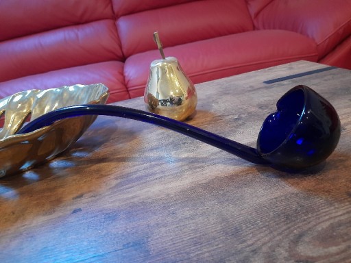 Zdjęcie oferty: Rzadkość Piękna szklana chochla kobalt szkło artystyczne