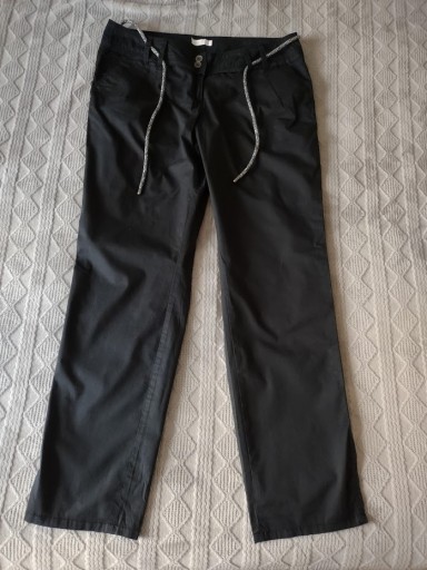 Zdjęcie oferty: Czarne spodnie z cienkiej bawełny Promod, 44, Nowe