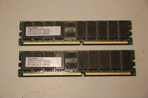 Zdjęcie oferty: EBD51RC4AKFA-7B 2x512MB Registered DDR SDRAM DIMM
