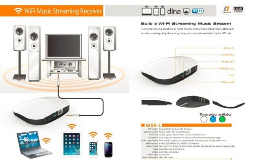 Zdjęcie oferty: Wi-Fi Music streaming receiver Lumiaudio WSR-1