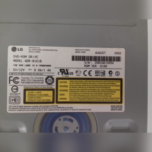 Zdjęcie oferty: LG DVD ROM IDE (ATA)