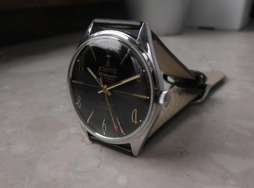 Zdjęcie oferty: ATLANTIC WORLDMASTER 21 JEWELS  CZARNY GRAFIT PIĘKNY