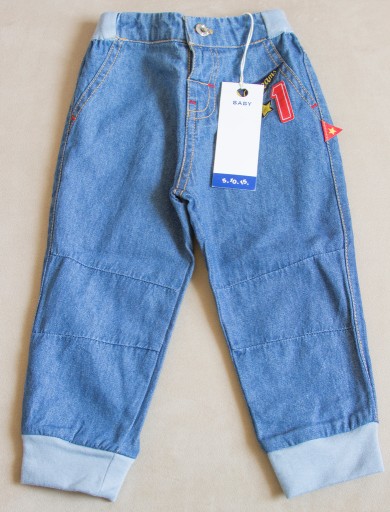 Zdjęcie oferty: NOWE! Spodnie jeansowe rozm.80 firmy 5-10-15
