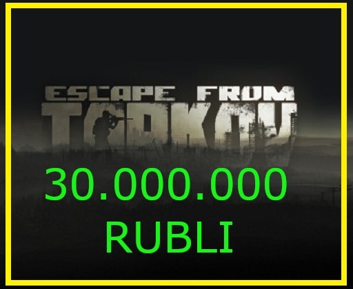Zdjęcie oferty: WIPE Ruble EFT Escape From Tarkov 30.000.000 Rubli