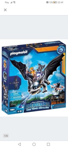 Zdjęcie oferty: Playmobil Zestaw z figurkami Dragons 71081 Thunder