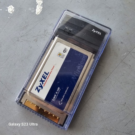 Zdjęcie oferty: Retro karta ZyXel ZyAIR G-100 WiFi PCMCIA do laptopa unikat 802.11b PC Card
