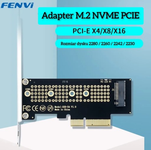 Zdjęcie oferty: Adapter karta rozszerzeń dysku NVME M.2 PCIe x4