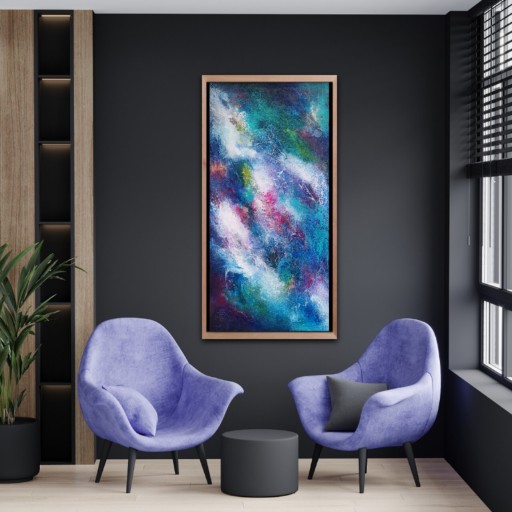 Zdjęcie oferty: Abstrakcja,struktura,olej, 60x123cm, Monika Seroka