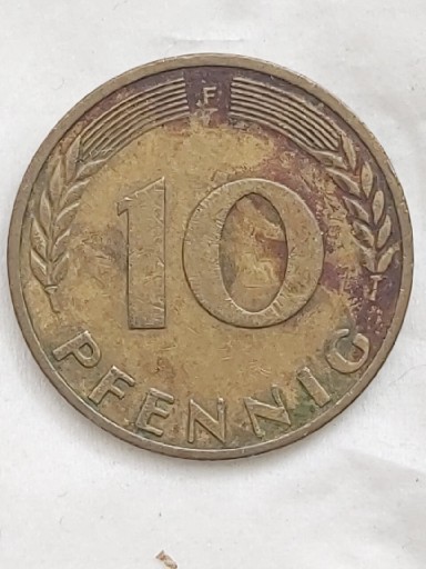 Zdjęcie oferty: 455 Niemcy RFN 10 fenigów, 1971