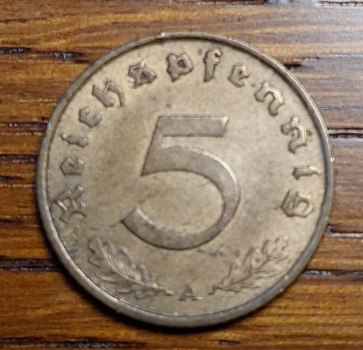 Zdjęcie oferty: 5 pfennig fenigów 1939r. A