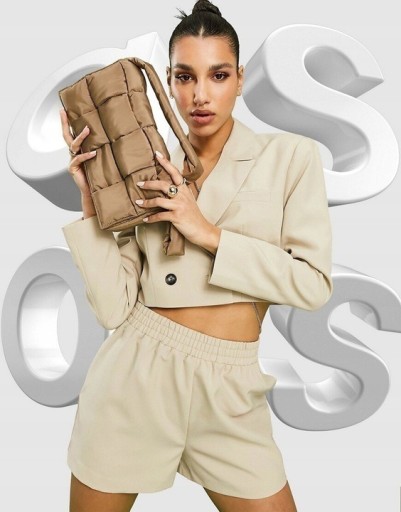 Zdjęcie oferty: Brązowa torebka na ramię z nylonowej tkaniny asos