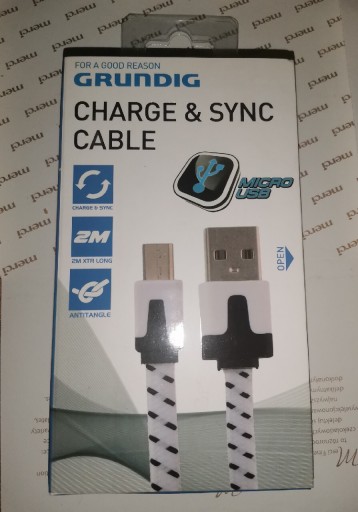 Zdjęcie oferty: Kabel Grundig 2 metry USB -> micro U