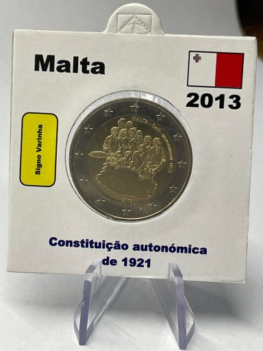 Zdjęcie oferty: 2 euro Malta Samorząd maltański 1921- znak mennicy