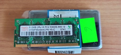 Zdjęcie oferty: Pamięć RAM Hynix  512MB HYMP564S64CP6-Y5-C