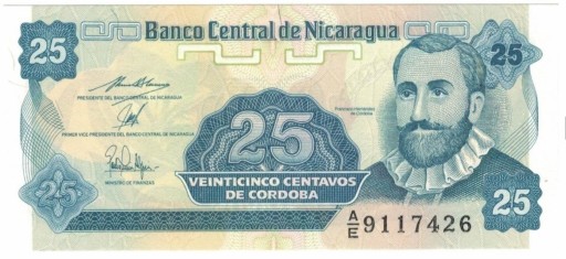 Zdjęcie oferty: Nikaragua 25 CENTAVOS  1991 r