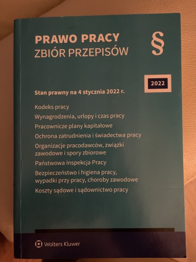 Zdjęcie oferty: KODEKS PRACY PRAWO PRACY ZBIÓR PRZEPISÓW