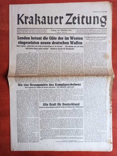 Zdjęcie oferty: Krakauer Zeitung - 269/1944