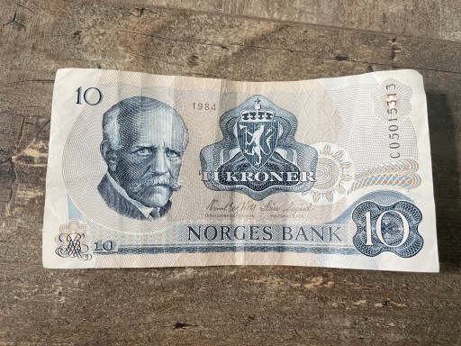 Zdjęcie oferty: Banknot 10 koron norweskich 1984