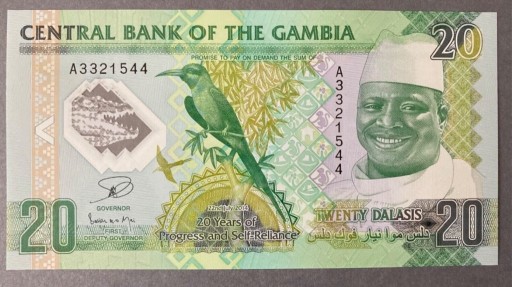 Zdjęcie oferty: Gambia 20 dalasis 2014 okolicznościowy UNC