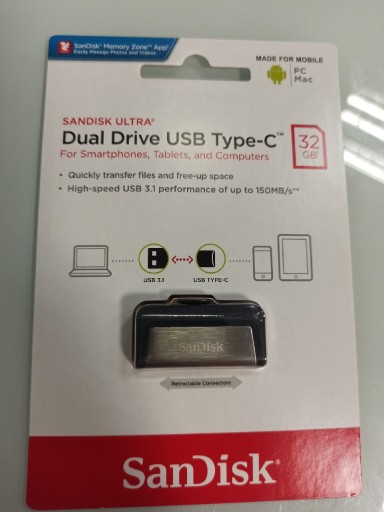 Zdjęcie oferty: Pamięć USB typu C 32GB Sandisk nowy