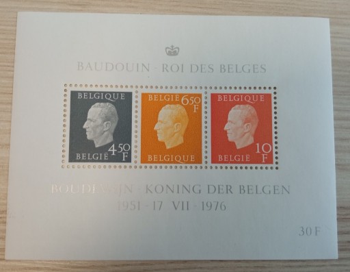 Zdjęcie oferty: Znaczki** Belgia 1976r Mi.bl 44 Królowie Belgijscy
