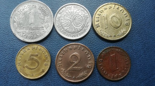 Zdjęcie oferty: Niemcy  - zestaw 6 monet z lat 1928-39
