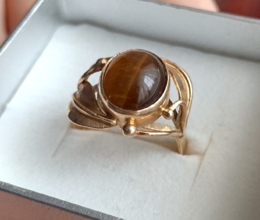 Zdjęcie oferty: Złoty pierścionek PRL ręcznie robiony 