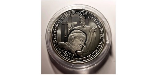 Zdjęcie oferty: Medal I pielgrzymka do Polski Jan Paweł II Ag 500