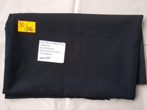 Zdjęcie oferty: Kupon tkanina bawełniana 90 x 140 cm czarna