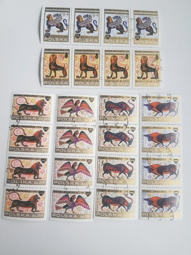 Zdjęcie oferty: ZNACZKI FI 2314-2319 CZWÓRKI KASOWANE.