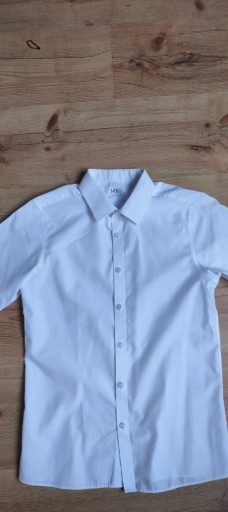 Zdjęcie oferty: Koszula krótki rękaw biała klasyczna M&S 12-13 lat