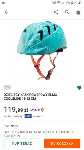 Zdjęcie oferty: Kask rower,rolki Coolslide Elmo 48-52 cm -50%