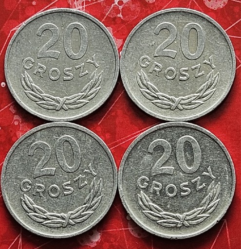 Zdjęcie oferty: 20 Groszy 1977 - 1980 Aluminium 