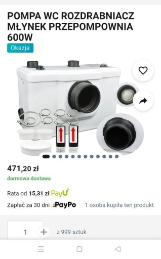 Zdjęcie oferty: Pompa WC