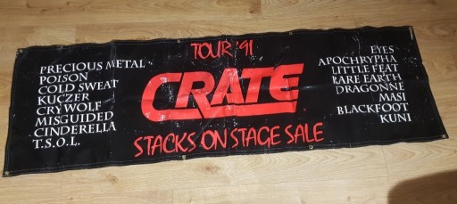 Zdjęcie oferty: Baner Plakat CRATE amps Tour`91 zespoły Rock Metal