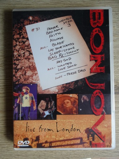 Zdjęcie oferty: DVD __ BON JOVI __ LIVE from London __ 1995  