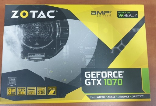 Zdjęcie oferty: ZOTAC GeForce GTX 1070 AMP Edit. (ZT-P10700C-10P)