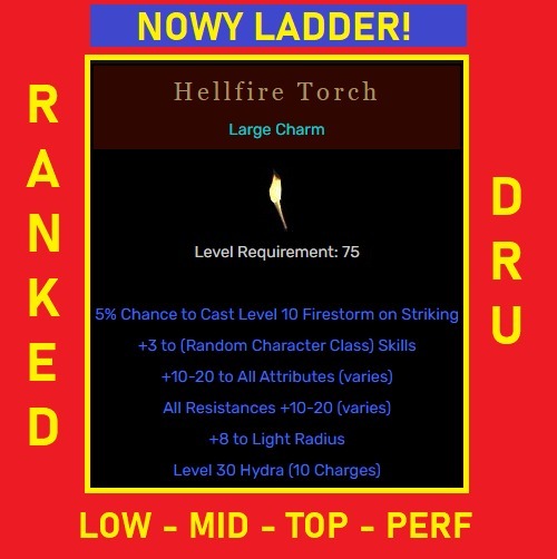 Zdjęcie oferty: Torch Dru Pochodnia Druid D2R Diablo 2 LADDER S6 