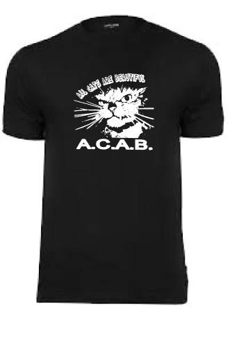 Zdjęcie oferty: Koszulka z nadrukiem "ACAB z kotem"... nowa