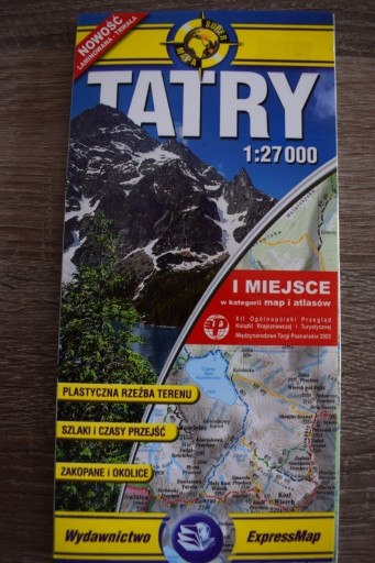 Zdjęcie oferty: Mapa Tatr - Zakopane i okolice - WODOSZCZELNA.