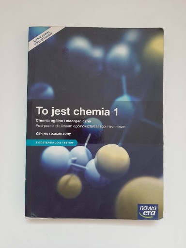 Zdjęcie oferty: To jest chemia kl.1 rozszerzenie Nowa Era